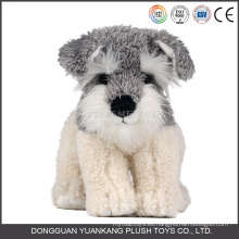 YK ICTI aprobó Toy Factory Peluche de peluche suave Schnauzer perro relleno